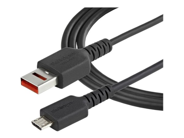 StarTech.com 3ft (1m) Secure Charging Cable, USB-A to Micro USB Data Blocker Charge-Only Cable, Power-Only Charger Cable for Phone/Tablet, Data Blo...