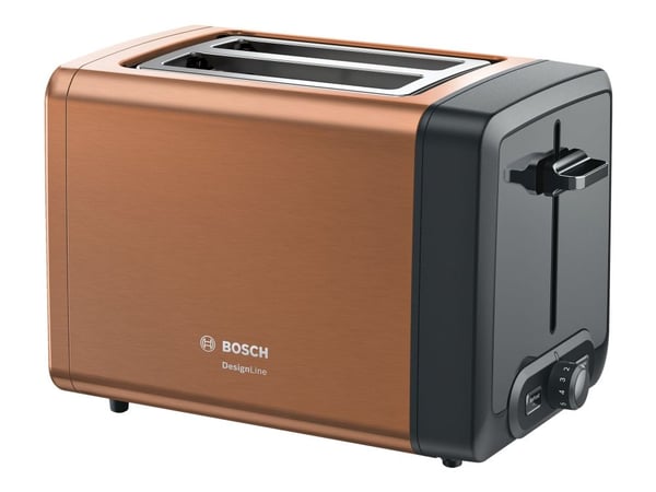 Bosch DesignLine TAT4P429 - Brødrister - 2 skive - 2 Spor - kobber