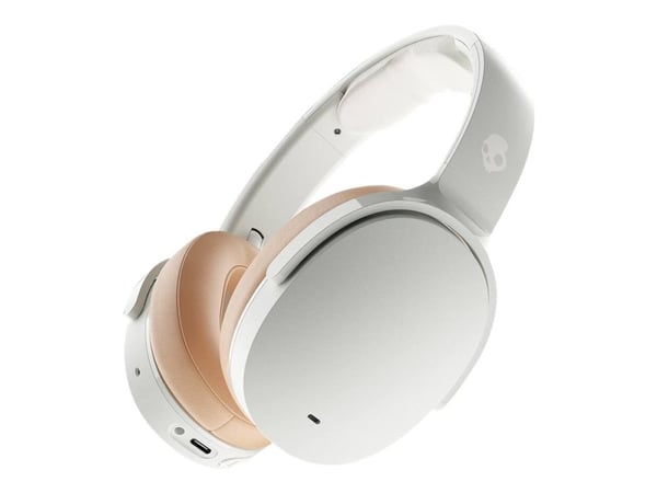 Skullcandy HESH ANC - Hodetelefoner med mikrofon - full størrelse - Bluetooth - trådløs, kablet - aktiv støydemping - 3,5 mm jakk - modulhvit