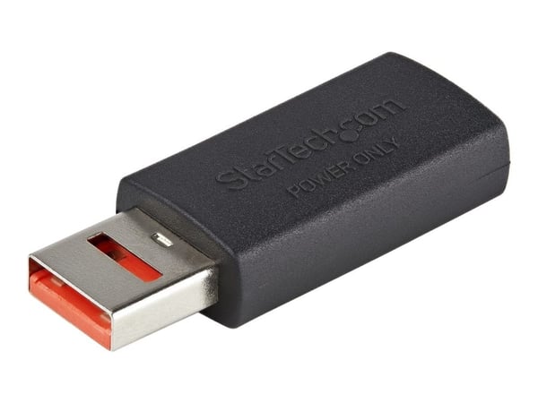 StarTech Secure Charging USB Data Blocker Adapter, Male to Female USB-A Charge-Only Adapter, No-Data Charge/Power-Only Adapter for Phone/Tablet, Da...