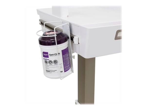 Ergotron T-Slot Wipes Holder - Monteringskomponent (holder) - hvit - vognmonterbar - for CareFit Slim; CareFit Pro; StyleView