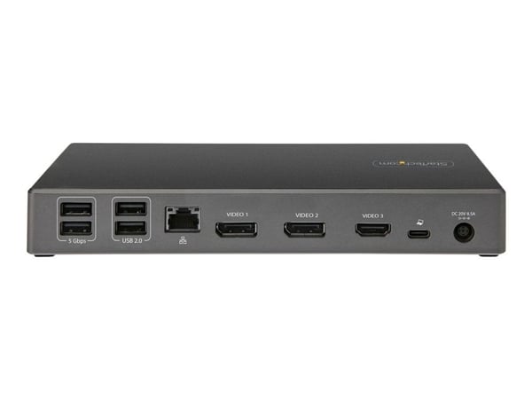 StarTech.com USB C Dock - Triple 4K Monitor USB Type-C telakointiasema - 100W Power Delivery - DP 1.4 Alt Mode &amp; DSC, 2x DisplayPort 1.4/HDMI 2...