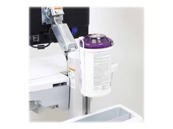 Ergotron T-Slot Wipes Holder - Monteringskomponent (holder) - hvit - vognmonterbar - for CareFit Slim; CareFit Pro; StyleView