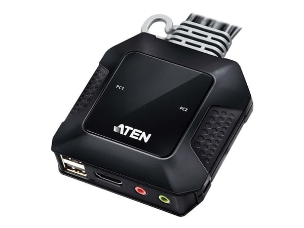 ATEN CS22H - KVM / lyd / USB-svitsj - 2 x KVM/lyd/USB - 1 lokalbruker - stasjonær - for VanCryst VS182B, VS184B