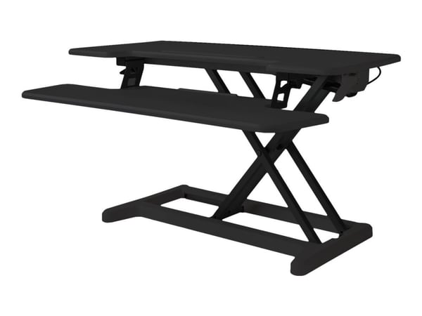 Bakker Elkhuizen Adjustable Sit-Stand Desk Riser 2 - Stativ - for LCD-skjerm / PC-utstyr - svart - skrivebordsstativ