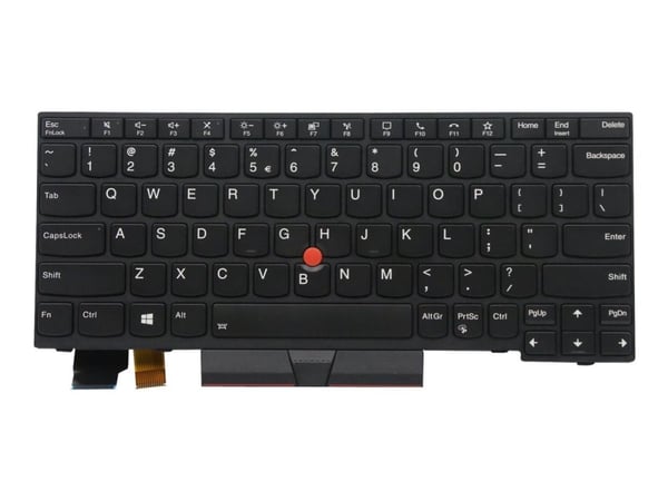 Chicony - Erstatningstastatur for bærbar PC - med Trackpoint - bakbelysning - Engelsk - Europa - svart - for ThinkPad L13 Gen 2 20VH, 20VJ; L13 Yog...