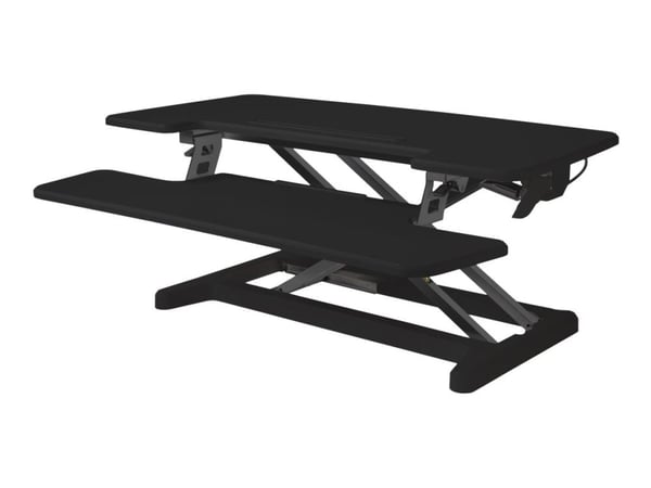 Bakker Elkhuizen Adjustable Sit-Stand Desk Riser 2 - Stativ - for LCD-skjerm / PC-utstyr - svart - skrivebordsstativ