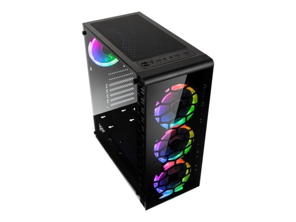 Kolink Observatory Lite - Tower - sidepanel med vindu (herdet glass) - ingen strømforsyning (ATX) - svart - USB/lyd