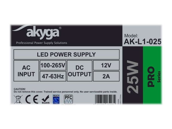 Maitinimo šaltinis Akyga 8.5-14V 2A 25W