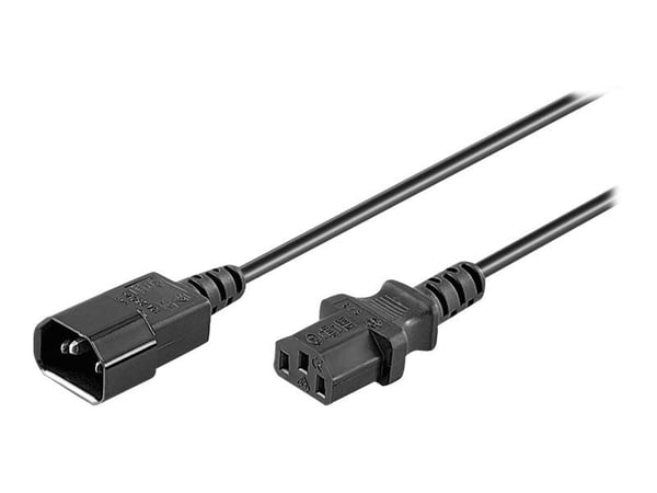 MicroConnect - Jatkojohto virtakaapelille - IEC 60320 C13 - IEC 60320 C14 - AC 250 V - 10 A - 1,5 m - musta MicroConnect - Jatkojohto virtakaapelille - IEC 60320 C13 - IEC 60320 C14 - AC 250 V - 10 A - 1,5 m - musta