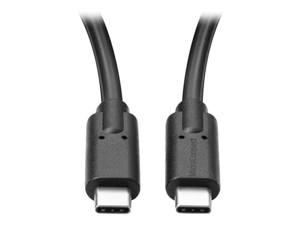 MicroConnect - USB-kabel - USB-C (hann) til USB-C (hann) - USB 3.2 Gen 2 - 5 - 20 V - 5 A - 2 m - USB Power Delivery (100 W) - svart