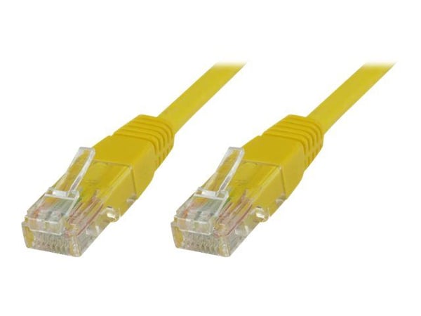 MicroConnect - Verkkokaapeli - RJ-45 (uros) - RJ-45 (uros) - 15 m - 5 mm - UTP - CAT 5e - pyöreä, säikeistetty - keltainen