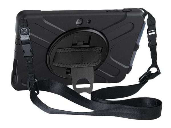 eSTUFF Defender Case - Beskyttelsesdeksel - grov - silikon, polykarbonat - sort - 10,5" - for Microsoft Surface Go, Go 2