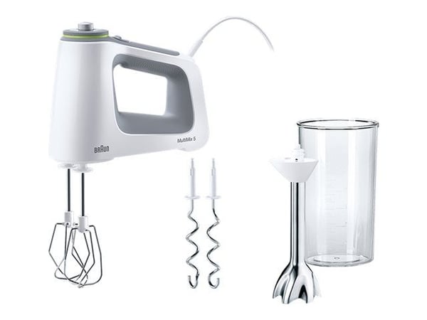 Braun MultiMix 5 HM 5107 WH - Håndmikser - 750 W - hvit/grå