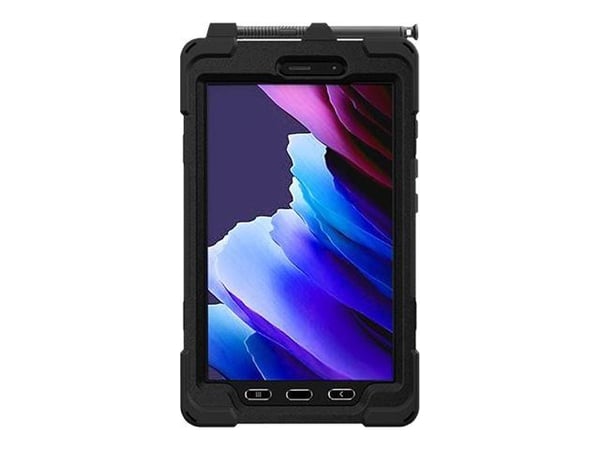 eSTUFF - Baksidedeksel for nettbrett - silikon, hard polykarbonat - svart - 8" - for Samsung Galaxy Tab Active3