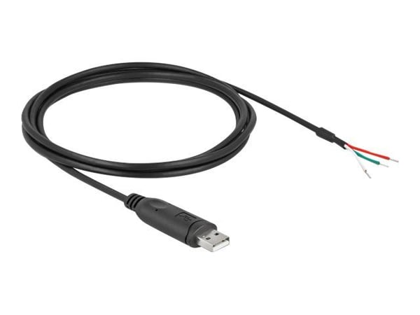 Delock - USB / seriell-kabel - USB (hann) - 2 m - stranded copper wire only - svart