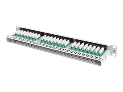 Lanberg PPU5-1048-S - Koblingspanel - rackmonterbar - CAT 5e - UTP - RJ-45 X 48 - grå, RAL 7035 - 1U - 19"