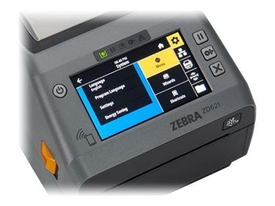 Zebra ZD621, Suoralämpö, 203 x 203 DPI, 203 mm/s, Langallinen & langaton, Harmaa