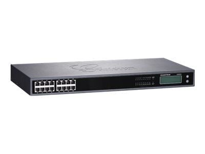 Grandstream GXW4216 - VoIP-puhelinsovitin - 16 porttia - GigE puhe/faksikortti - analogiset portit: 16 - 1U - telineasennettava