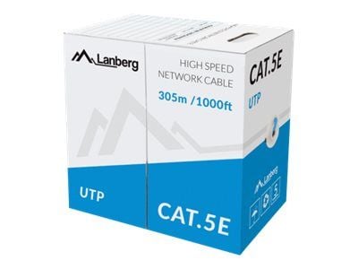 Lanberg - Bulkkabel - 305 m - UTP - CAT 5e - solid - blå, RAL 5012