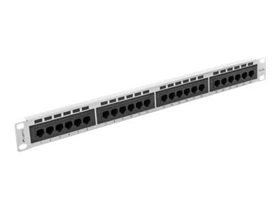 Lanberg PPU5-1024-S - Koblingspanel - rackmonterbar - CAT 5e - UTP - RJ-45 X 24 - grå - 1U - 19"
