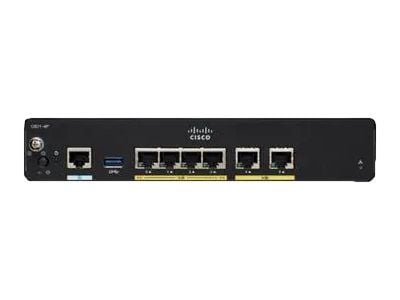 Cisco Integrated Services Router 921 - Ruter - WWAN 4-portssvitsj - 1GbE - WAN-porter: 2