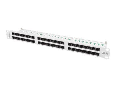 Lanberg PPU5-1048-S - Koblingspanel - rackmonterbar - CAT 5e - UTP - RJ-45 X 48 - grå, RAL 7035 - 1U - 19"