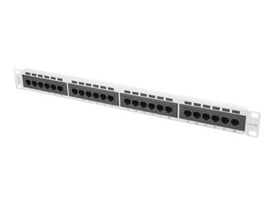 Lanberg PPU5-1024-S - Koblingspanel - rackmonterbar - CAT 5e - UTP - RJ-45 X 24 - grå - 1U - 19"