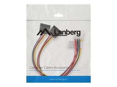 Lanberg - Strømadapter - 4-pin intern strøm (hann) til SATA-strøm (hunn) - 30 cm