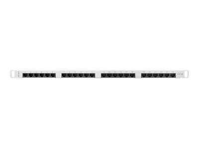 Lanberg PPU5-0024-S - Koblingspanel - rackmonterbar - CAT 5e - UTP - RJ-45 X 24 - RAL 7035, grå - 0.5U - 19"