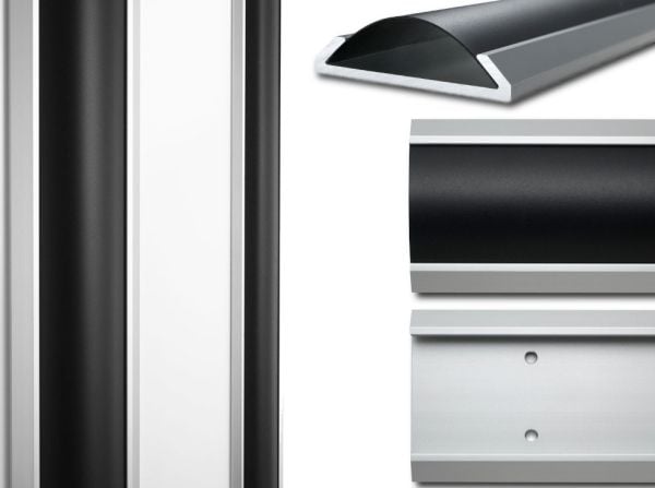 Vivotel 14016 kabelskinne 80 mm - 1 m (BLANK SORT)