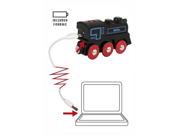 BRIO 33599 Rechargeable Engine with mini USB cable