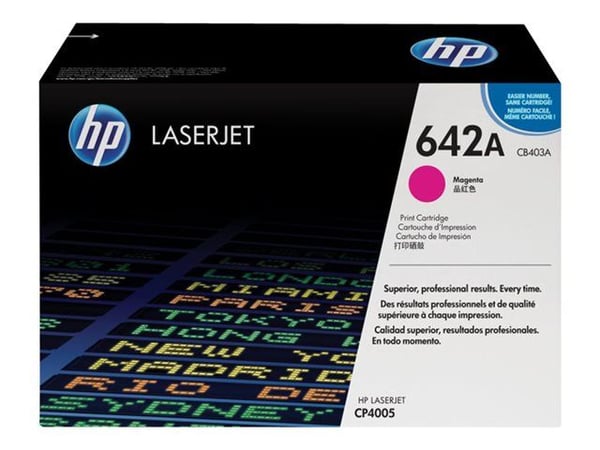 HP 642A - Magenta - alkuperäinen - LaserJet - tonerpatron (CB403A) - Color LaserJet CP4005dn, CP4005n -värilasertulostimiin