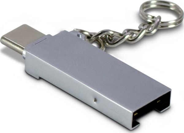 Inter-Tech - Kortinlukija - 2-in-1 (microSD) - USB 2.0/USB-C