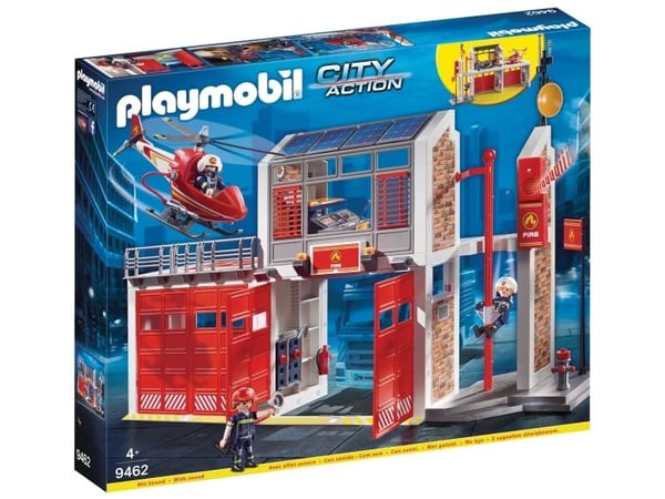 Playmobil City Action 9462, Brannstasjon, 4 år, AAA, Flerfarget, Plast