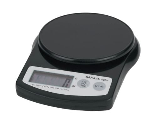 MAUL 1640590, Elektronisk köksvåg, 0,5 kg, Svart, Plast, Plast, Bänkdiskmaskin