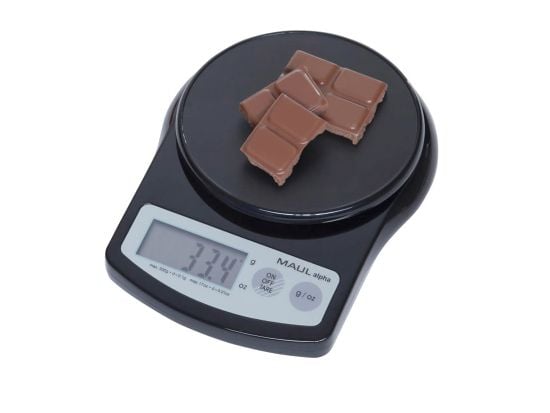 MAUL 1640590, Elektronisk kjøkkenvekt, 0,5 kg, Sort, Plast, Plast, Benkeplate