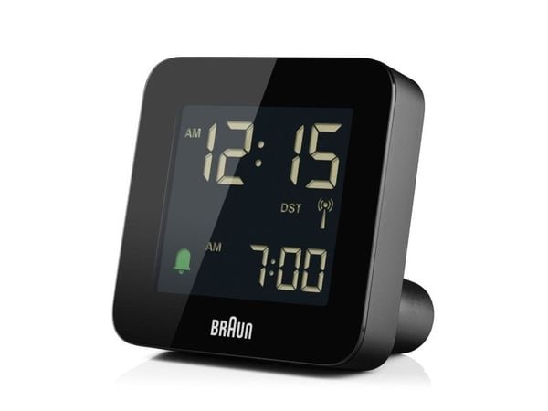 Braun BC09-DCF, Digital vekkerklokke, firkant, Svart, 12/24h, LCD, Batteri