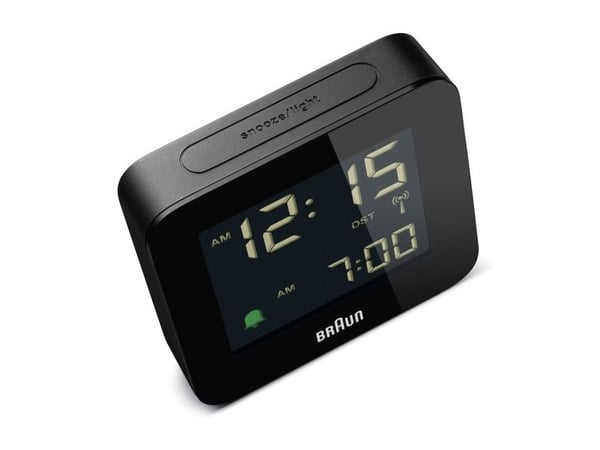 Braun BC09-DCF, Digital vekkerklokke, firkant, Svart, 12/24h, LCD, Batteri