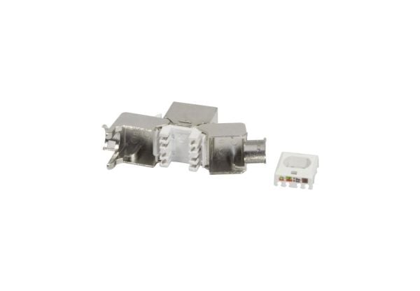 Keystone-modul TP-uttak RJ45 CAT6A 500MHz slimline short 3P Synergy 21