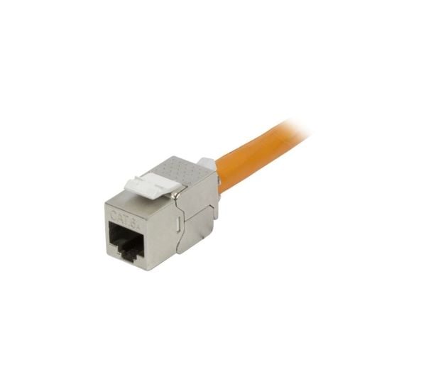 Keystone-modul TP-uttak RJ45 CAT6A 500MHz slimline short 3P Synergy 21