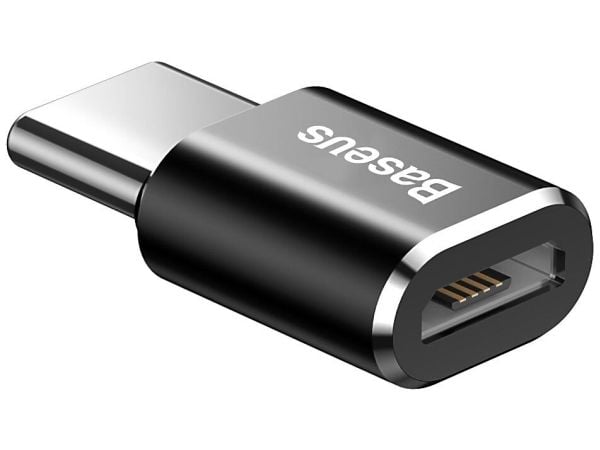 Baseus ABMU24ABK, microUSB, Typ-C, Svart, Silver