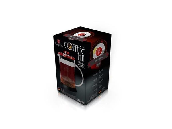 Berlinger Haus BH/1497, Fransk Presse, 0,6 l, Burgunder, Glass, Silikon, Rustfritt stål, 1 stykker