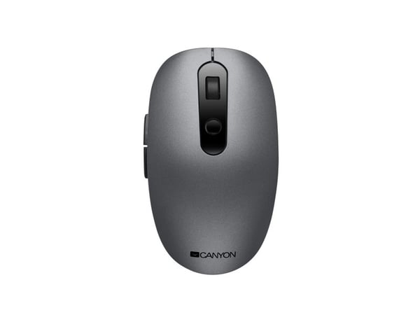 Canyon MW-9 - Mus - dual-mode - optisk - 6 knappar - trådlös - 2.4 GHz, Bluetooth - trådlös USB-mottagare - grå - detaljhandel - blåsa