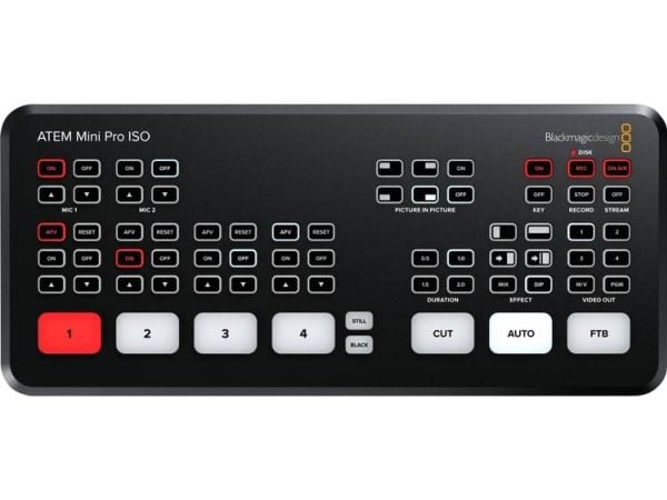 Blackmagic ATEM mini Pro ISO, Full HD, 1280 x 720,1920 x 1080 piksler, 720p, 1080i, 1080p, 60 fps, 10,100,1000 Mbit/s, 10/100/1000Base-T(X)