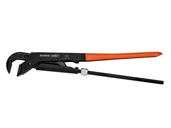 Bahco Swedish Model, Svart, Orange, Rörtång i svensk modell, Orange, 16 cm, 90°, Stål