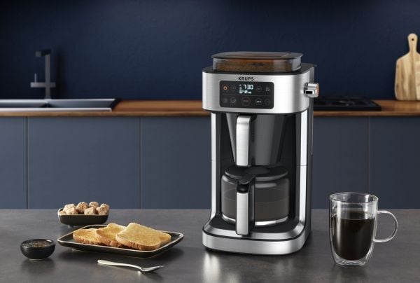 Krups Aroma Partner KM760D, Kaffebrygger (drypp), Malt kaffe, Svart, Sølv