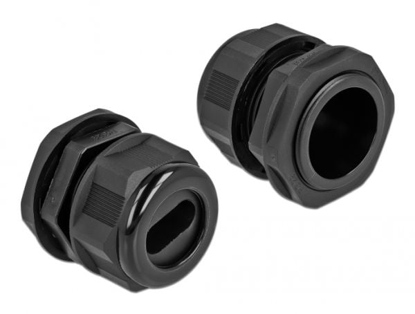 DeLOCK 60389, Musta, Muovi, 2 kpl, PG29, 2,25 cm, IP68
