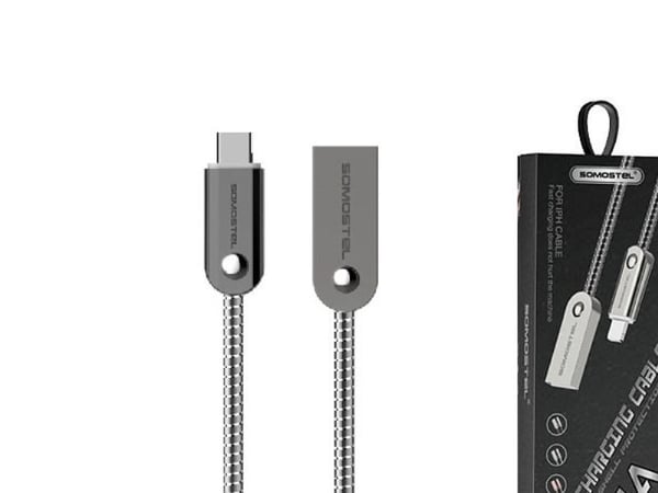 SOMOSTEL SMS-BJ01, 1 m, Lightning, USB C, Hankjønn, Hunkjønn, Sort
