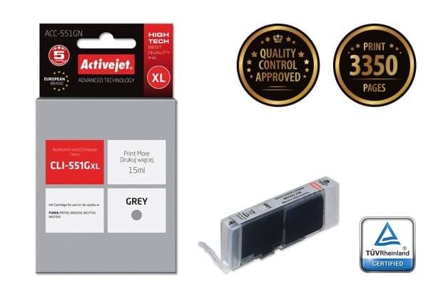 Activejet ACC-551GN, Hög (XL) avkastning, Färgbaserat bläck, 15 ml, 1 styck, Enpack